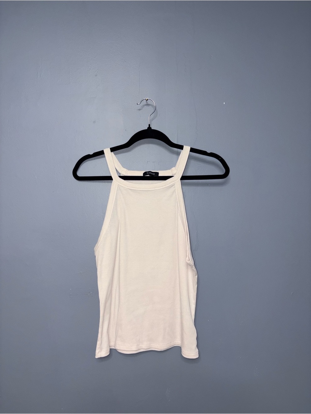 Tattoo | White Ribbed TankTop | Size Medium